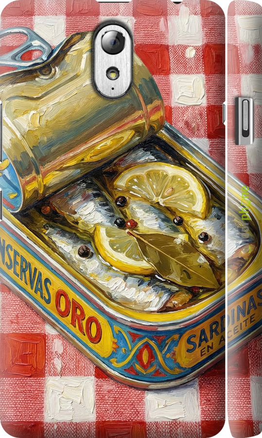 3D пластиковый матовый чехол Vintage Sardine Tin Phone для Lenovo Vibe P1m - 6772m-154 изображение 
