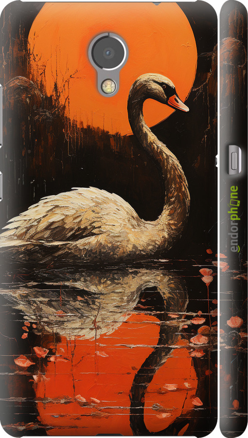 3D пластиковий матовий чехол Лебідь для Lenovo Vibe P2 - 5964m-792 изображение 