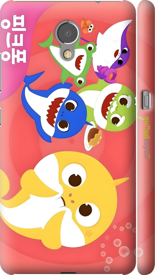 3D пластиковый матовый чехол Бейби Шаркс для Lenovo Vibe P2 - 6305m-792 изображение 