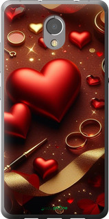 Силиконовый чехол Сердечки v3 для Lenovo Vibe P2 - 5833u-792 изображение 