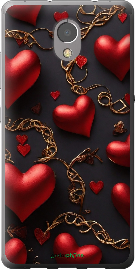 Силіконовий чехол Сердечки для Lenovo Vibe P2 - 5831u-792 изображение 
