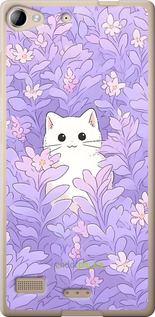 Силіконовий чехол Котик в цветах для Lenovo Vibe X2 - 6390u-238 изображение 