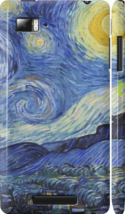 3D пластиковий матовий чехол «Зоряна ніч» Вінсента Ван Гога для Lenovo Vibe Z K910 - 6433m-85 изображение 