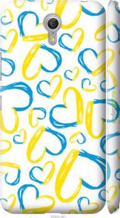 3D пластиковий глянцевий чехол Серця UA  для Lenovo ZUK Z1 - 5292c-461 изображение 