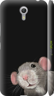 3D пластиковый глянцевый чехол The Peeking Rat для Lenovo ZUK Z1 - 6442c-461 изображение 
