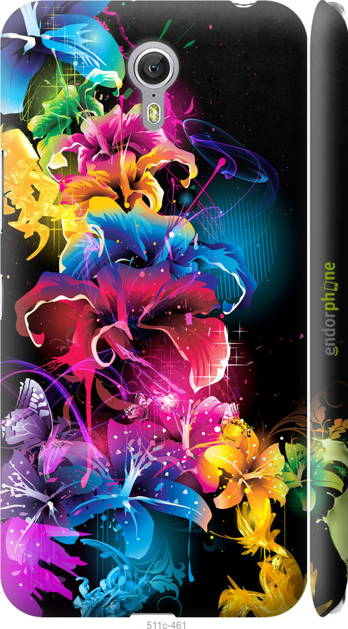 3D пластиковий глянцевий чехол Абстрактні квіти для Lenovo ZUK Z1 - 511c-461 изображение 