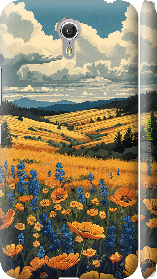 3D пластиковий глянцевий чехол Українське поле для Lenovo ZUK Z1 - 6082c-461 изображение 
