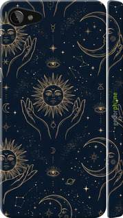 3D пластиковый матовый чехол Celestial Harmony: Sun & Moon Gold Mystic Pattern для Lenovo ZUK Z2 - 6778m-827 изображение 