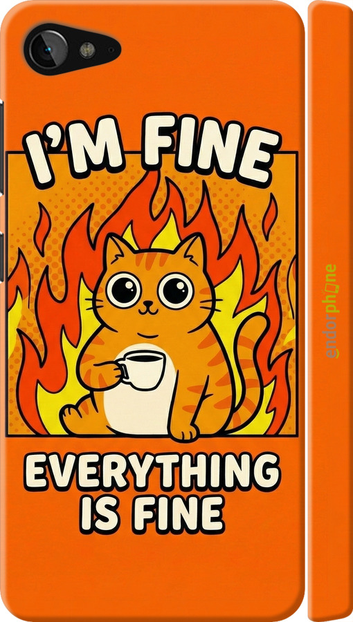 3D пластиковый матовый чехол Funny Cat для Lenovo ZUK Z2 - 6786m-827 изображение 