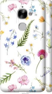 3D пластиковый глянцевый чехол Цветочный фон v2 для LeTV LeEco Le 2 X620 - 5472c-463 изображение 