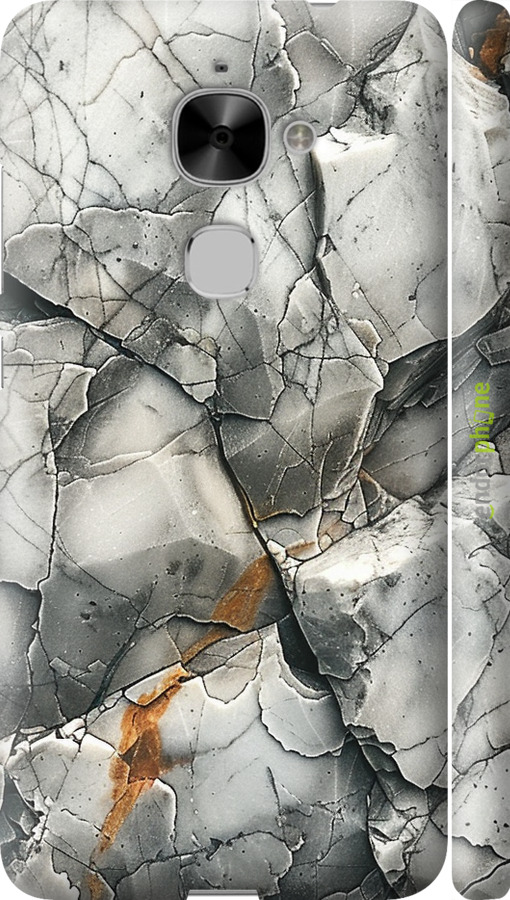 3D пластиковий глянцевий чехол Сірий мармур для LeTV LeEco Le 2 X620 - 6041c-463 изображение 