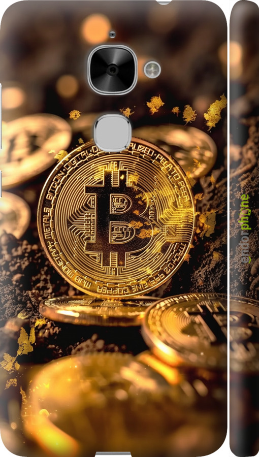 3D пластиковий глянцевий чехол Золота лихоманка біткойна для LeTV LeEco Le 2 X620 - 6089c-463 изображение 