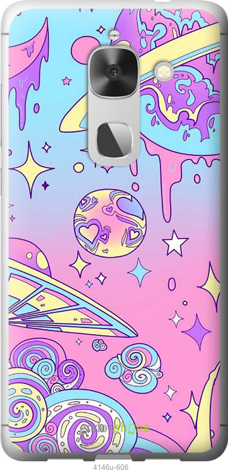 Силиконовый чехол Розовая галактика для LeTV LeEco Le Max 2 - 4146u-606 изображение 
