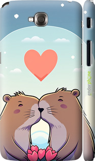 3D пластиковий глянцевий чехол Капібара кохання для LG G Pro Lite Dual D686 - 6027c-440 изображение 