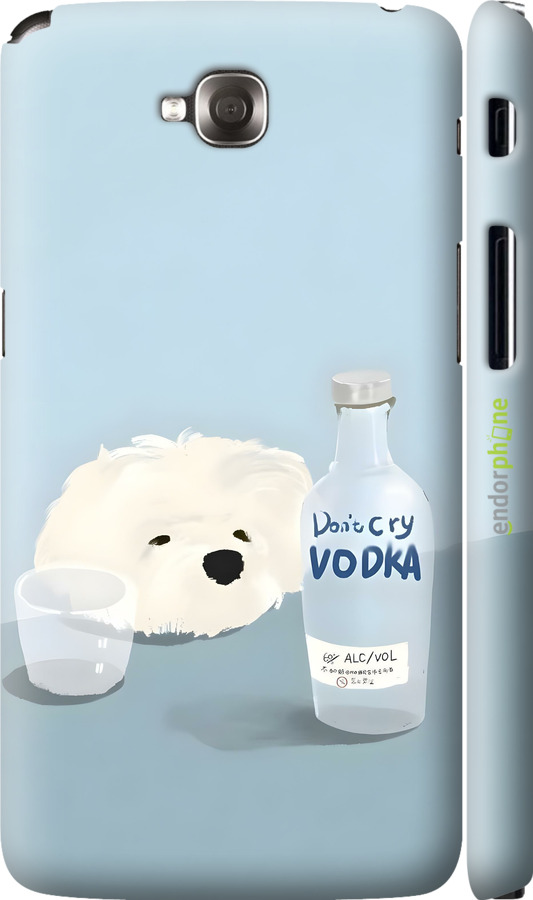 3D пластиковый глянцевый чехол Пес водка для LG G Pro Lite Dual D686 - 6368c-440 изображение 