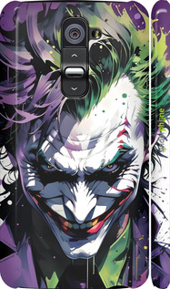 3D пластиковый глянцевый чехол Джокер для LG G2 - 6289c-37 изображение 
