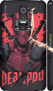 3D пластиковый глянцевый чехол Дедпул для LG G2 - 6293c-37 изображение 