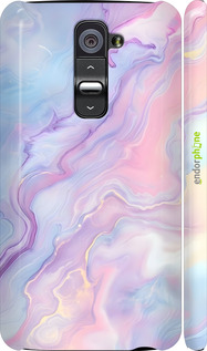 3D пластиковый матовый чехол Нежный мрамор для LG G2 - 6310m-37 изображение 