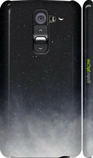 3D пластиковий глянцевий чехол Голубые облака, Голубая луна для LG G2 - 6396c-37 изображение 