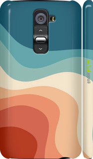 3D пластиковый глянцевый чехол В стиле ретро с волнами для LG G2 - 6531c-37 изображение 