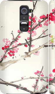 3D пластиковый глянцевый чехол Принт с изображением цветения сакуры для LG G2 - 6545c-37 изображение 