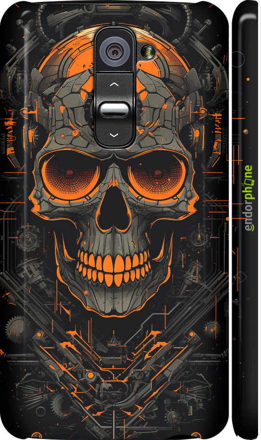 3D пластиковый матовый чехол Череп для LG G2 - 5952m-37 изображение 
