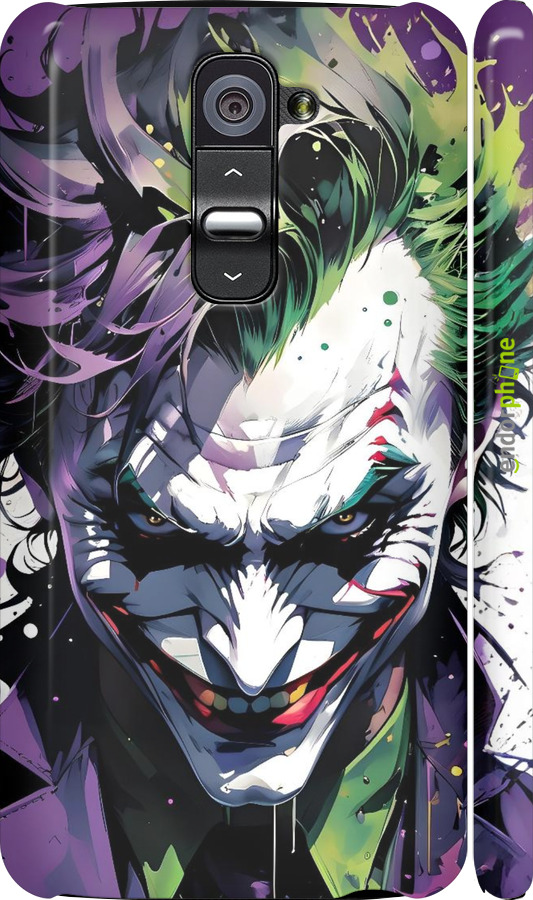 3D пластиковый глянцевый чехол Джокер для LG G2 - 6289c-37 изображение 