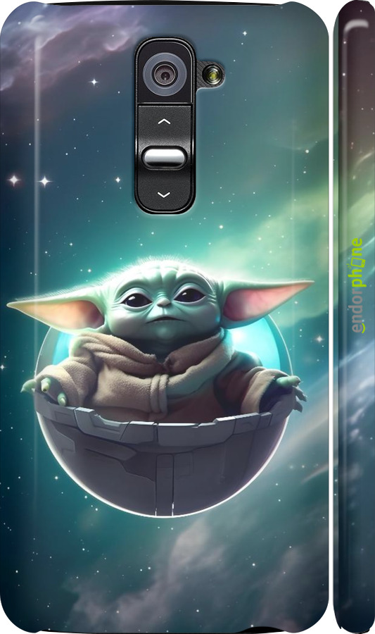 3D пластиковый глянцевый чехол Малышь йода для LG G2 - 6294c-37 изображение 