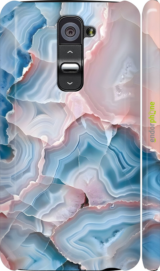 3D пластиковый матовый чехол Мрамор для LG G2 - 6306m-37 изображение 