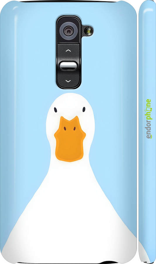 3D пластиковый глянцевый чехол Гусь для LG G2 - 6350c-37 изображение 