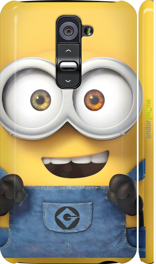 3D пластиковий глянцевий чехол Миньон для LG G2 - 6389c-37 изображение 