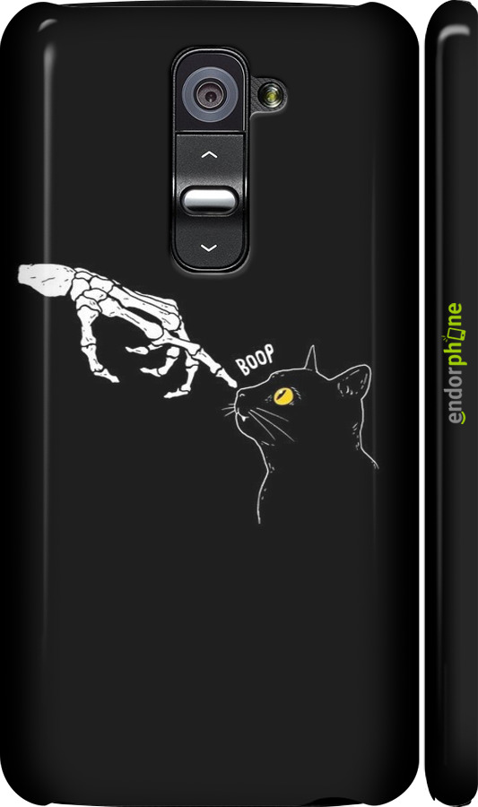3D пластиковый глянцевый чехол Кошка для LG G2 - 6505c-37 изображение 