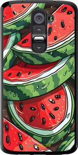 Силиконовый чехол Арбуз для LG G2 - 6315u-37 изображение 
