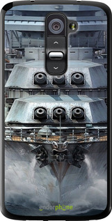 Силиконовый чехол Линкор, world of tanks, wargaming, военный корабль для LG G2 - 6453u-37 изображение 