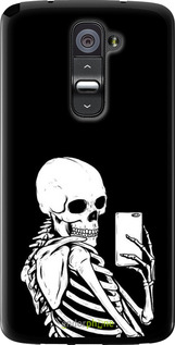 Силіконовий чехол Скелет робить Selfie для LG G2 - 6535u-37 изображение 