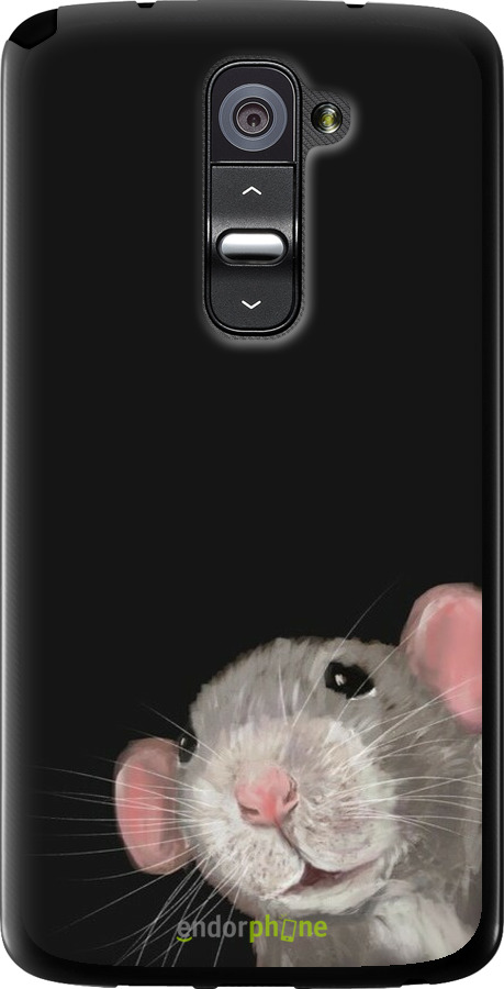 Силиконовый чехол The Peeking Rat для LG G2 - 6442u-37 изображение 