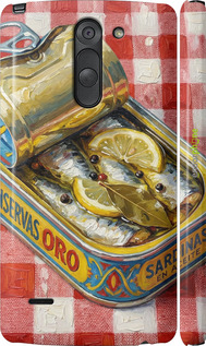 3D пластиковый матовый чехол Vintage Sardine Tin Phone для LG G3 Stylus D690 - 6772m-89 изображение 