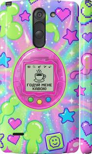 3D пластиковый матовый чехол Y2K Aesthetic Retro Pet: Годуй мене кавою для LG G3 Stylus D690 - 6784m-89 изображение 