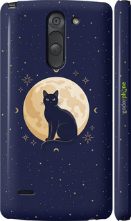 3D пластиковый матовый чехол 'Cute Cat Celestial/Witchy' для LG G3 Stylus D690 изображение 3