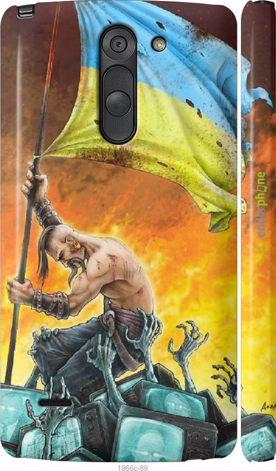 

3D пластиковий матовий чохол "Сильна Україна" для LG G3 Stylus D690, Синій