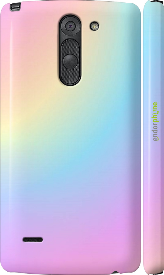

3D пластиковий матовий чохол "Веселка 2" для LG G3 Stylus D690, Рожевий