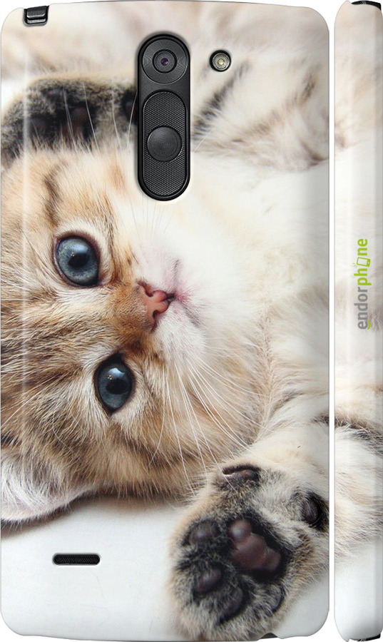 3D пластиковий матовий чехол Котик для LG G3 Stylus D690 - 6024m-89 изображение 