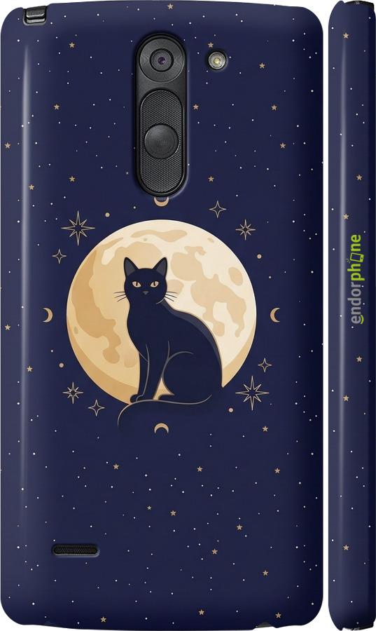 3D пластиковий матовий чехол Cute Cat Celestial/Witchy для LG G3 Stylus D690 - 6787m-89 изображение 