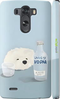 3D пластиковий глянцевий чехол Пес водка для LG G3 dual D856 - 6368c-56 изображение 