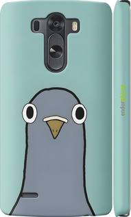 3D пластиковый матовый чехол Голубь для LG G3 dual D856 - 6388m-56 изображение 
