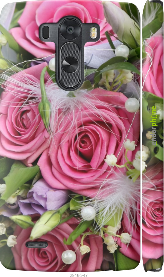 

3D пластиковий матовий чохол "Ніжність" для LG G3 dual D856, Рожевий