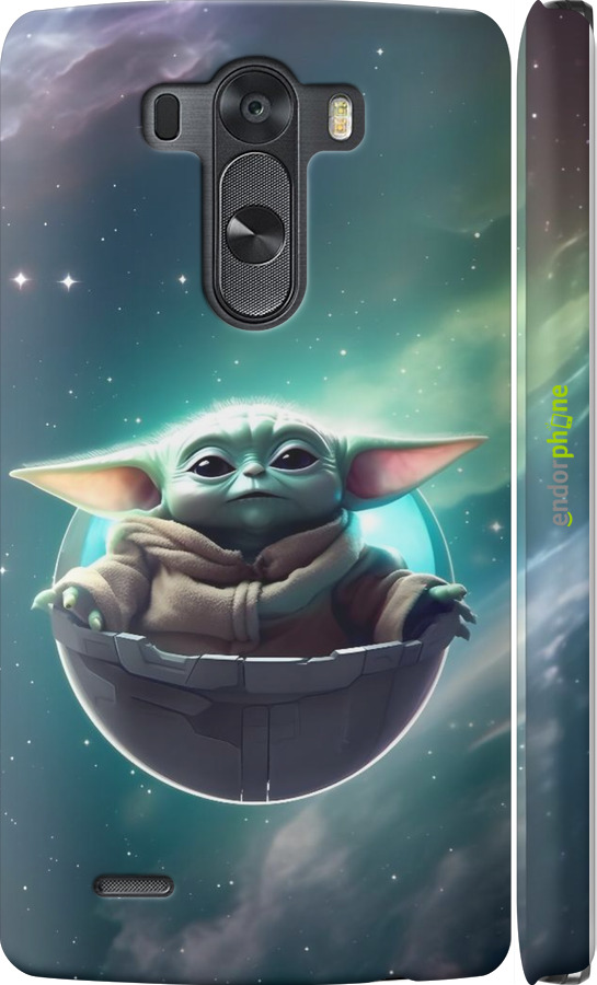 3D пластиковий матовий чехол Малышь йода для LG G3 D855 - 6294m-47 изображение 