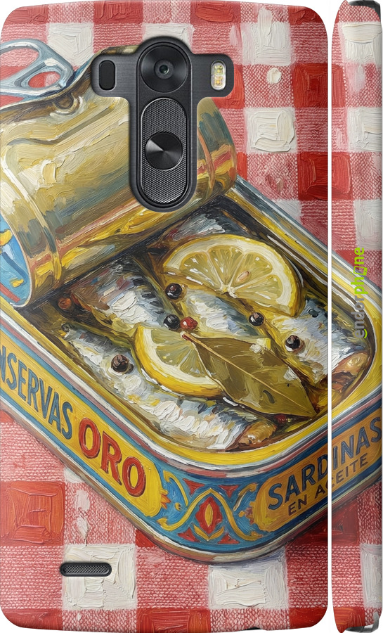 3D пластиковий глянцевий чехол Vintage Sardine Tin Phone для LG G3 D855 - 6772c-47 изображение 