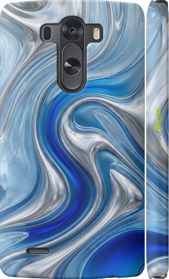 3D пластиковый матовый чехол Liquid Chrome для LG G3 D855 - 6781m-47 изображение 