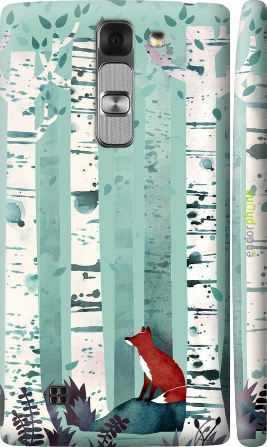 3D пластиковий глянцевий чехол Лис у зеленому лісі для LG G4c H522y - 6547c-389 изображение 